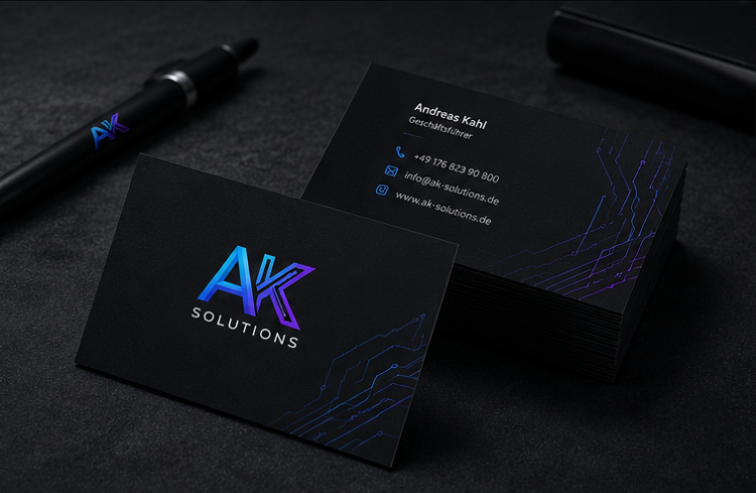 Dunkle Premium Visitenkarten Mockup